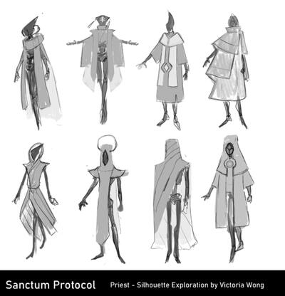 "Sanctum Protocol - Priest", Clip Studio Paint