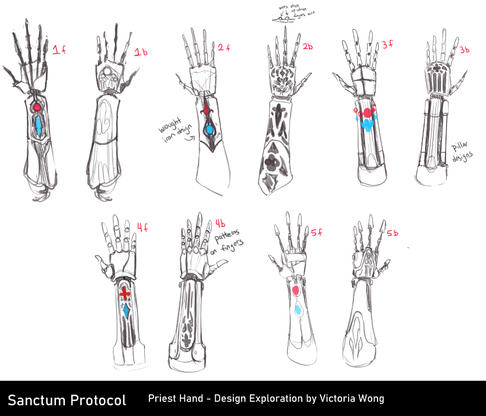"Sanctum Protocol - Arm Sketches", Clip Studio Paint