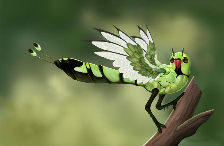 "Green Pameri", Clip Studio Paint