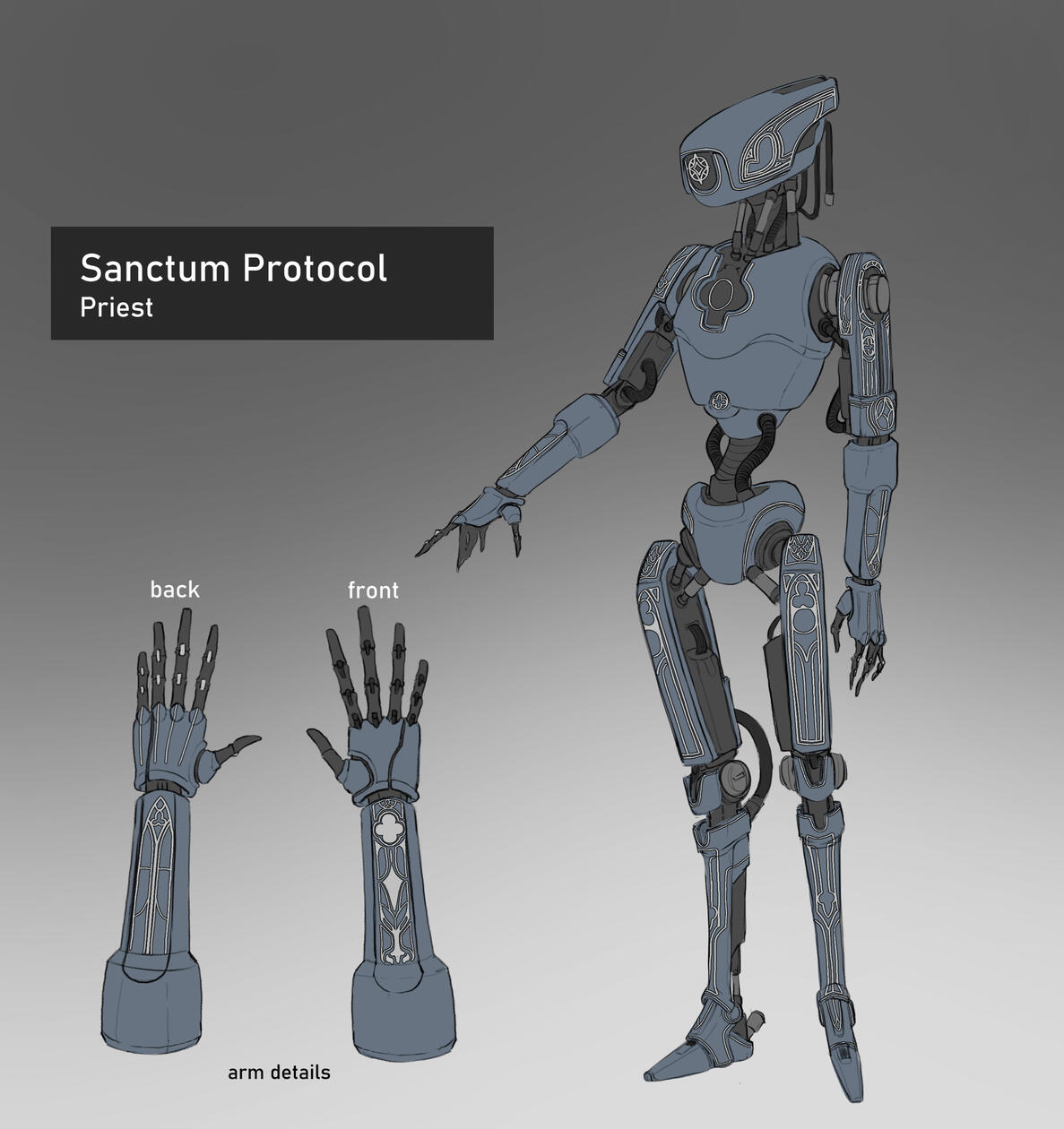 "Sanctum Protocol - Priest", Clip Studio Paint