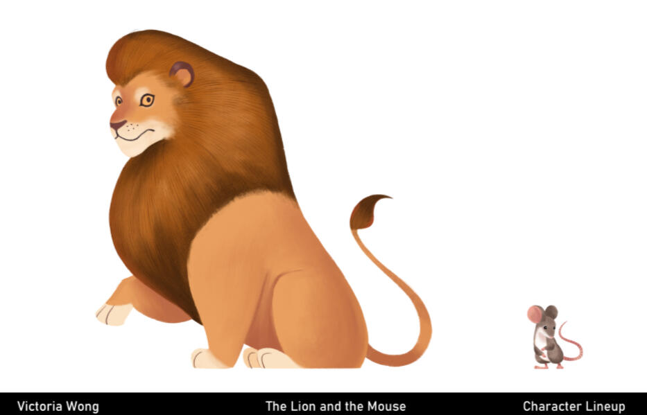 "The Lion and the Mouse Character Lineup", Clip Studio Paint